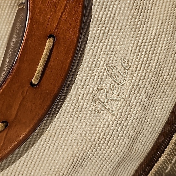 Relic coated canvas wood handle bag very good condition - Picture 2 of 9